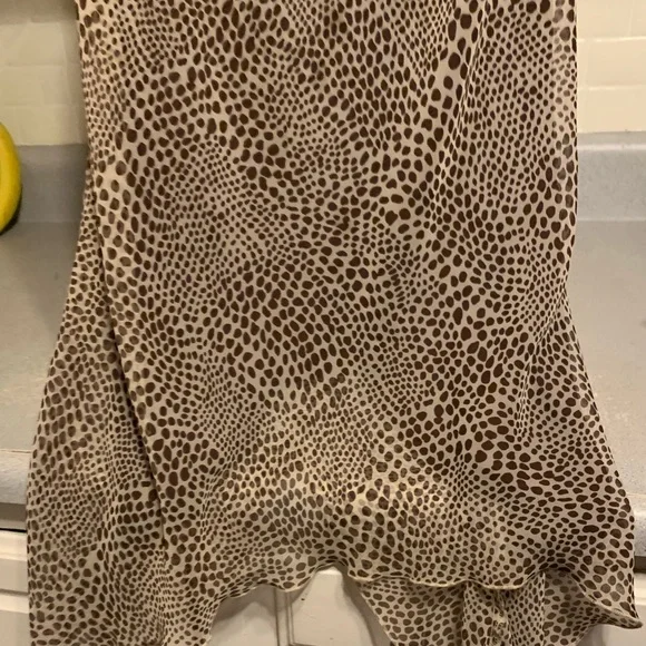 Chiffon Lined Leopard Dress evening cocktail party dress womens - Picture 4 of 12